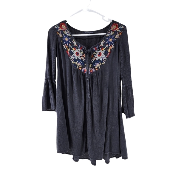 American Eagle Outfitters Women's Bell Sleeve Embroidered Top - XXS - Picture 1 of 6